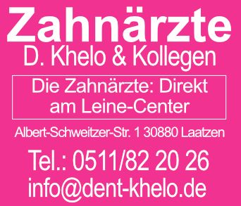 Webanzeige Zahnarzt D. Khelo in Zeitung regionalmagazin Laatzen online Ausgabe