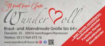 Webanzeige Wundervoll Brautmoden in Zeitung Laatzen Regionalmagazin E-paper  Online-Ausgabe