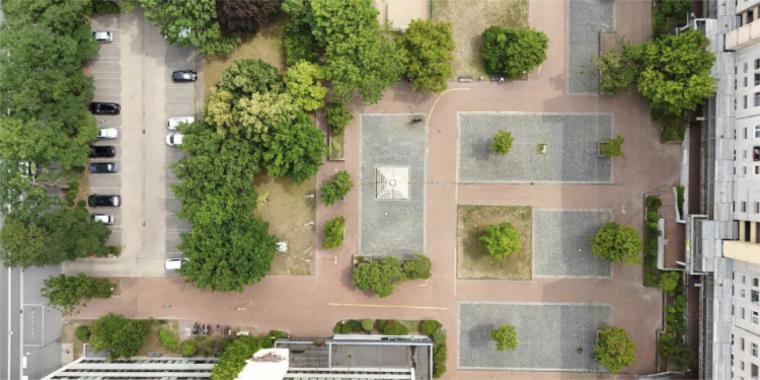 Bild von oben auf den Marktplatz